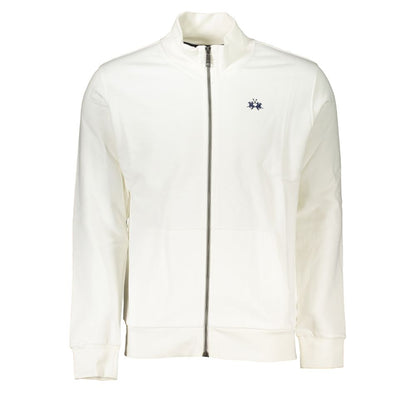 La Martina Elegantes weißes Fleece-Sweatshirt - Regular Fit
