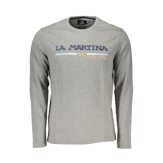 La Martina Braunes Baumwoll-T-Shirt für Männer