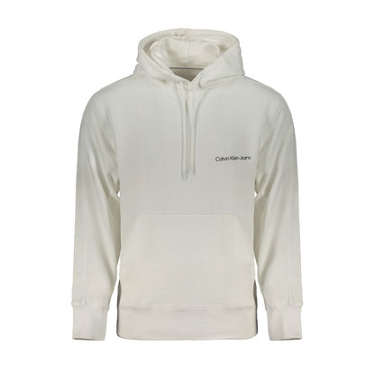 Calvin Klein Weißer Baumwollpullover für Männer mit Kapuze