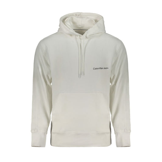 Calvin Klein Weißer Baumwollpullover für Männer mit Kapuze