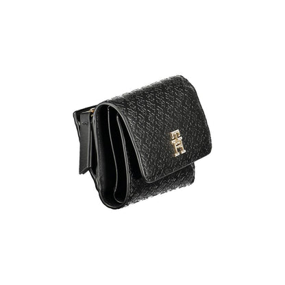 Tommy Hilfiger Schwarzes Polyethylen Portemonnaie für Frauen
