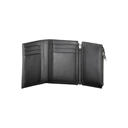 Calvin Klein Schwarzes Leder Herren Portemonnaie