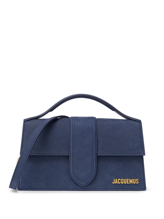 Jacquemus Le Grand Bambino Tasche aus blauem Wildleder
