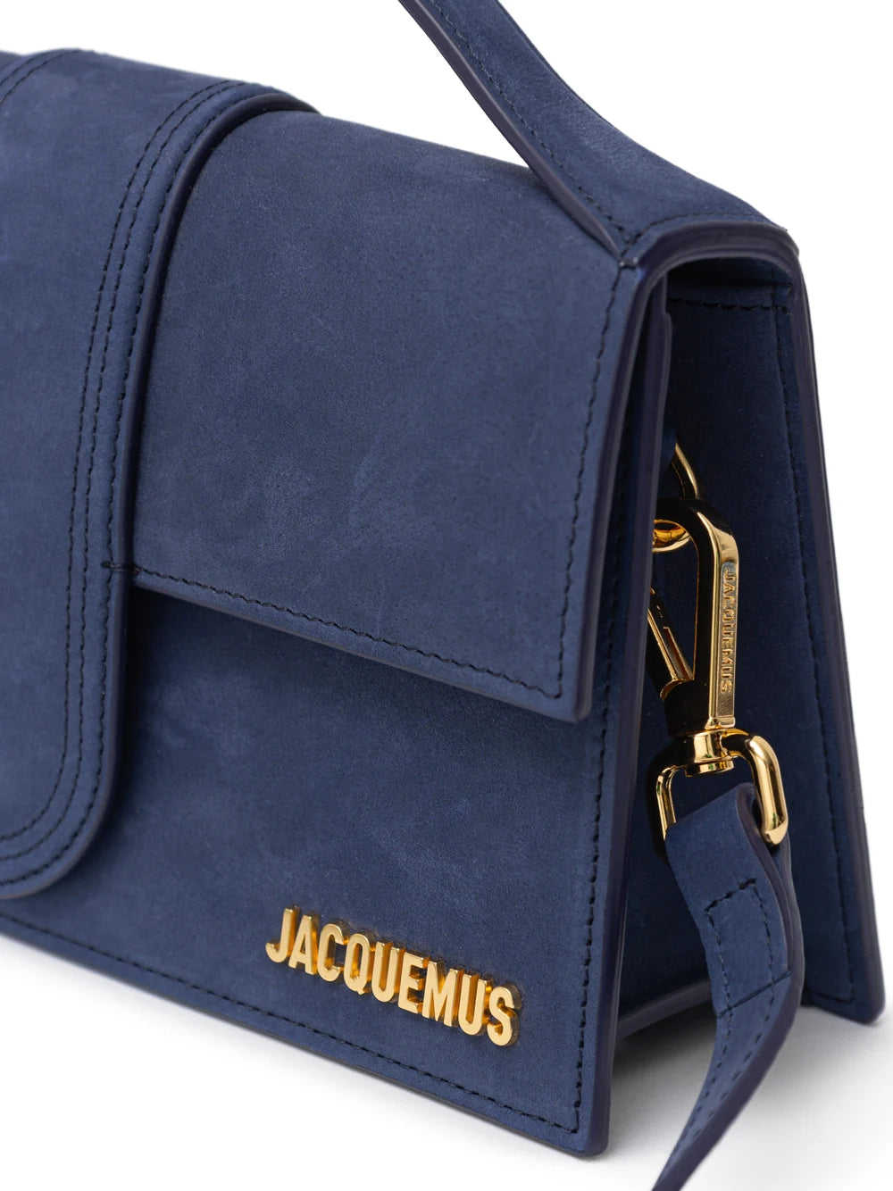 Jacquemus Le Grand Bambino Tasche aus blauem Wildleder