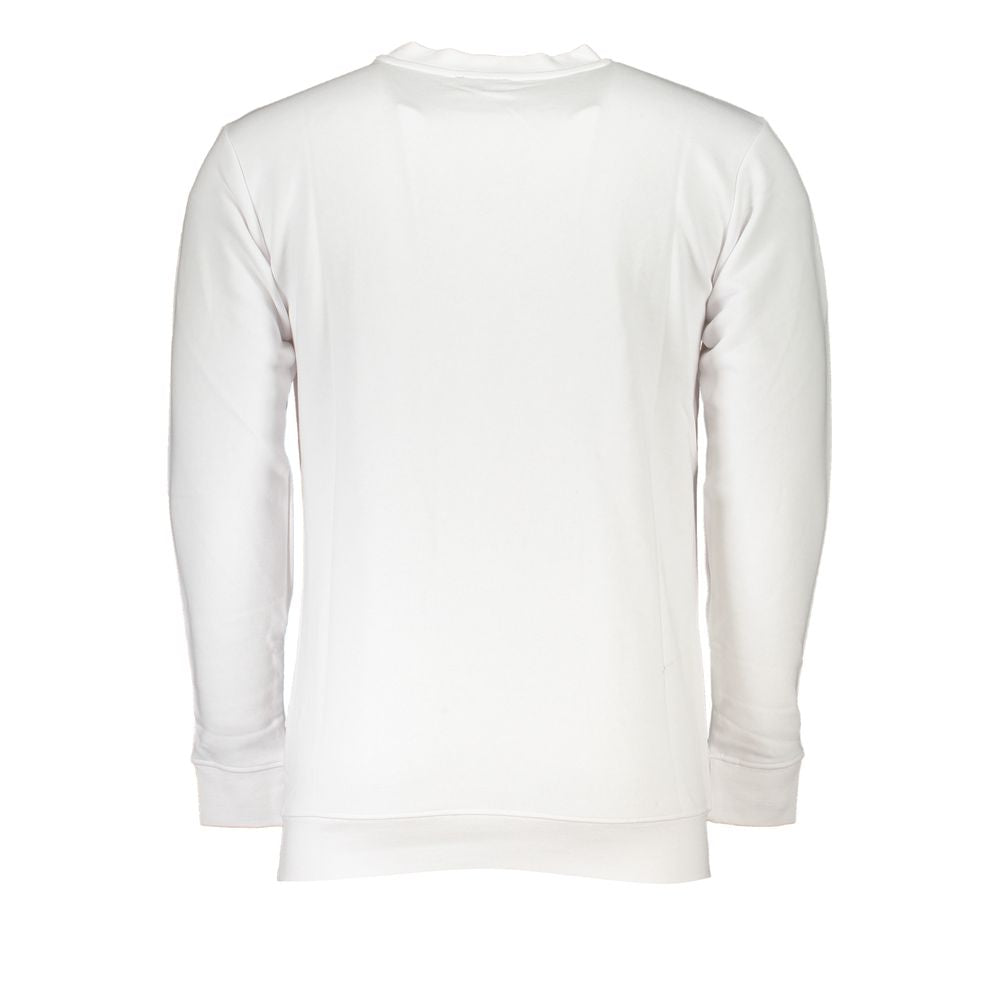 Cavalli Class Weißer Baumwollpullover für Männer