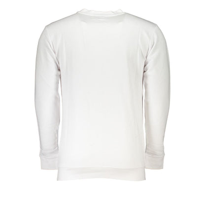 Cavalli Class Weißer Baumwollpullover für Männer