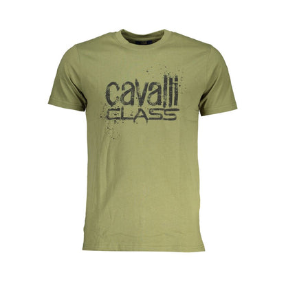 Cavalli Class T-Shirt aus grüner Baumwolle