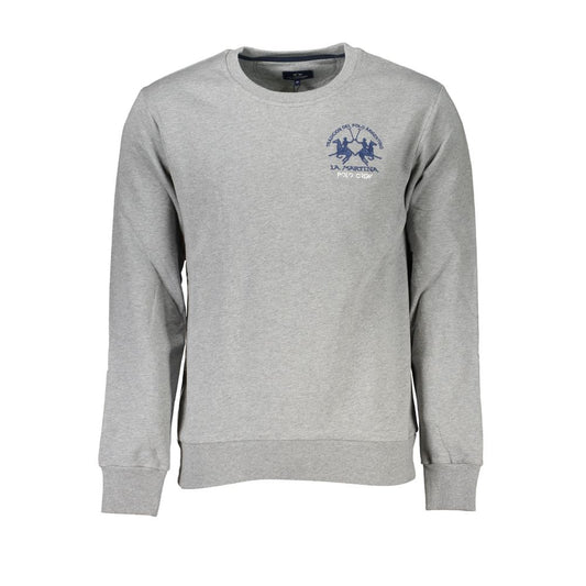 La Martina Graues Baumwoll-Sweatshirt für Männer