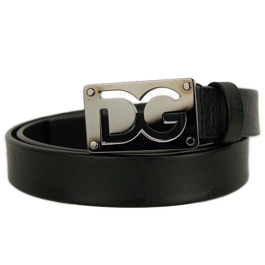 Dolce & Gabbana Gürtel aus schwarzem Kalbsleder