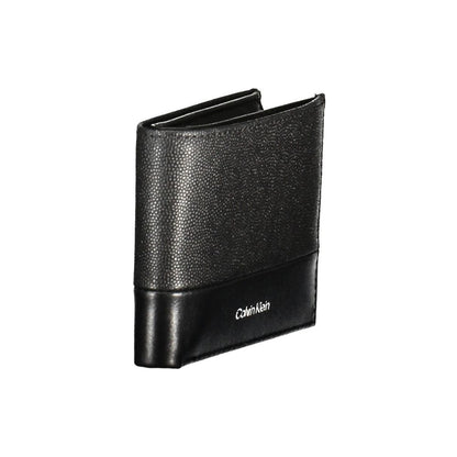 Calvin Klein Schwarzes Leder Herren Portemonnaie