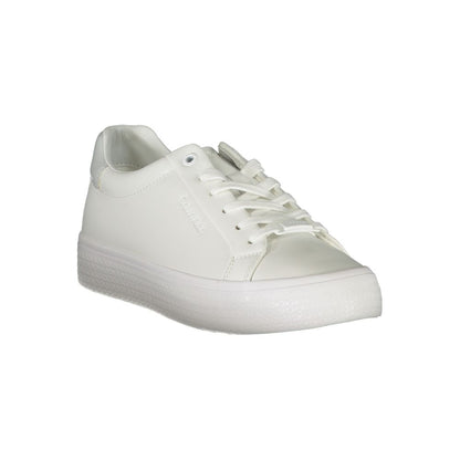 Calvin Klein Elegante weiße Sneakers mit kontrastierender Verzierung