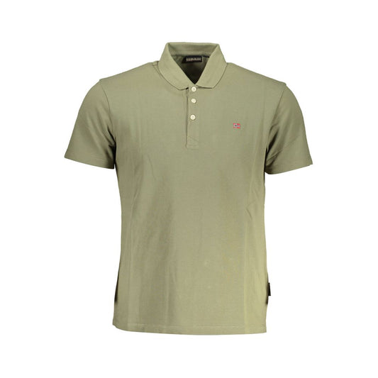 Napapijri Grünes Baumwoll-Poloshirt für Männer