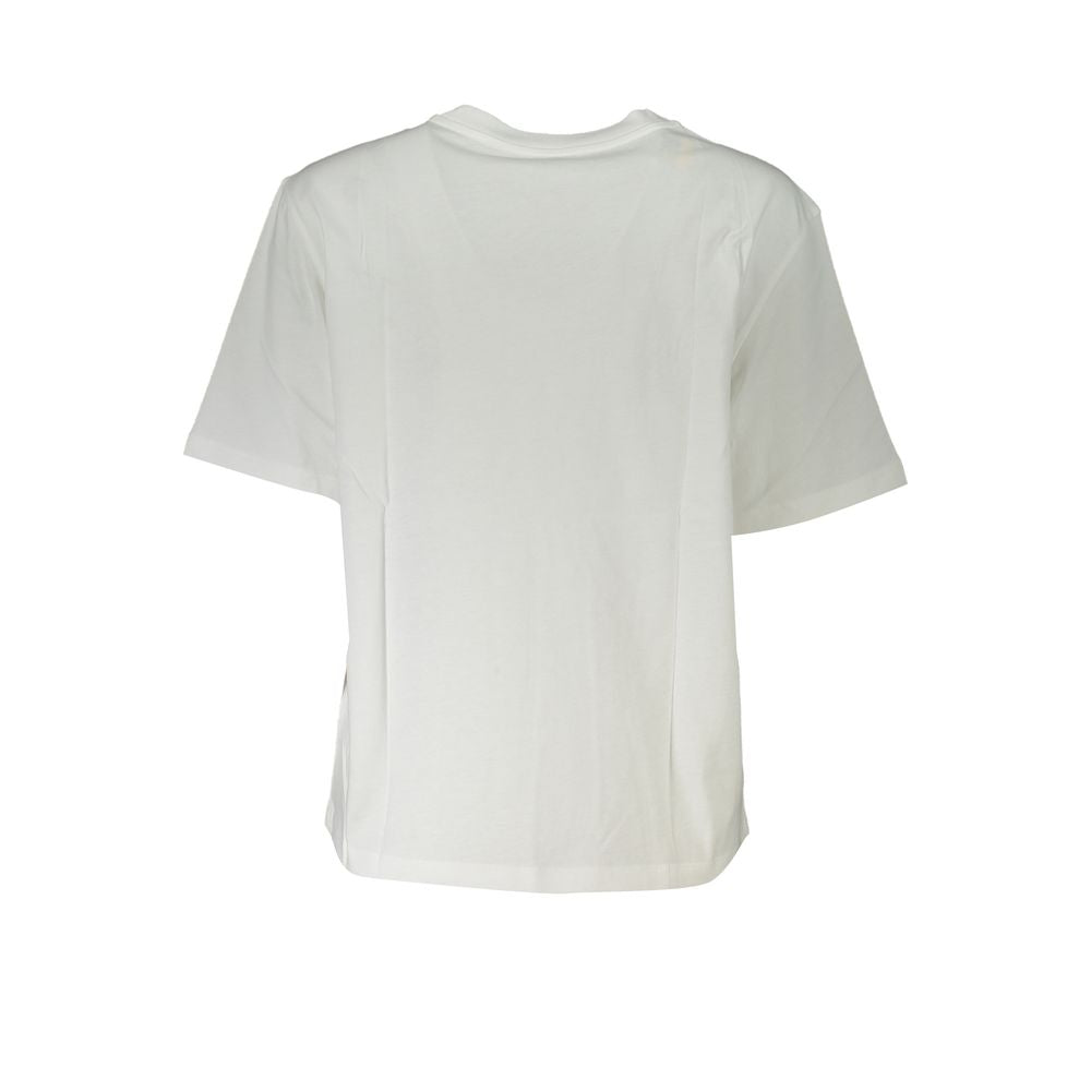 Patrizia Pepe Elegantes T-Shirt mit kurzen Ärmeln und Rundhalsausschnitt und Strassstein-Detail