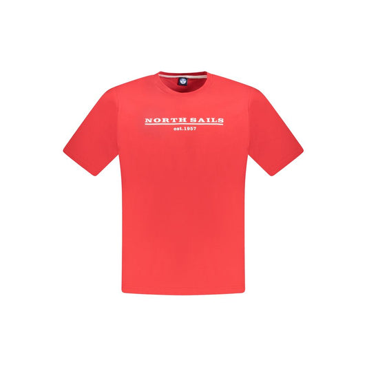 North Sails Rotes Baumwolle Männer T-Shirt