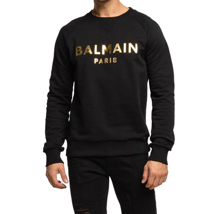 Balmain Schwarzer Baumwollpullover