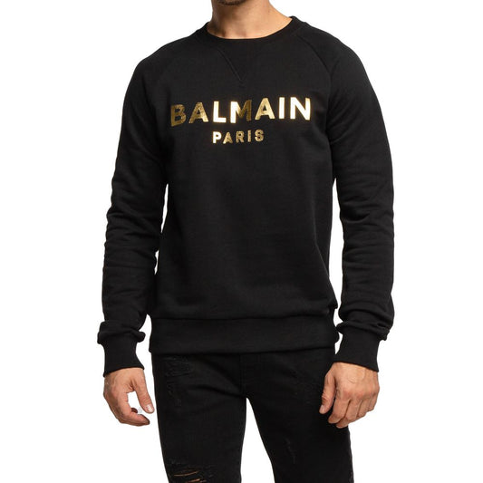 Balmain Schwarzer Baumwollpullover