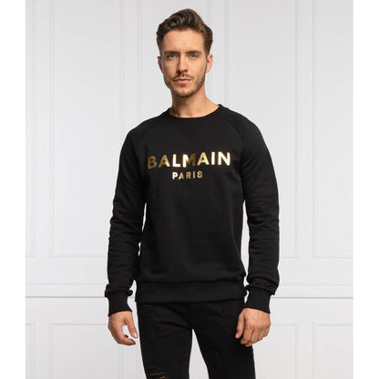 Balmain Schwarzer Baumwollpullover