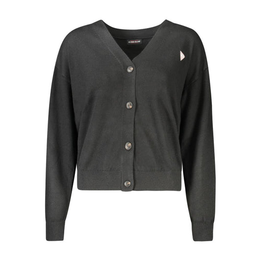 Guess Jeans Schwarze Polyester Damen Strickjacke