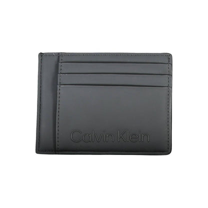 Calvin Klein Schwarzes Polyester Herren Portemonnaie