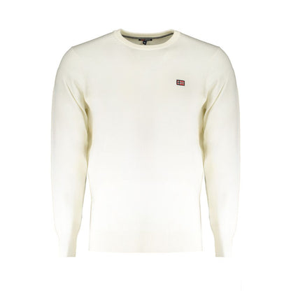 Norway 1963 Herrenpullover aus weißer Wolle