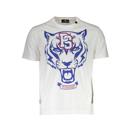 Plein Sport Weißes Herren-T-Shirt aus Baumwolle