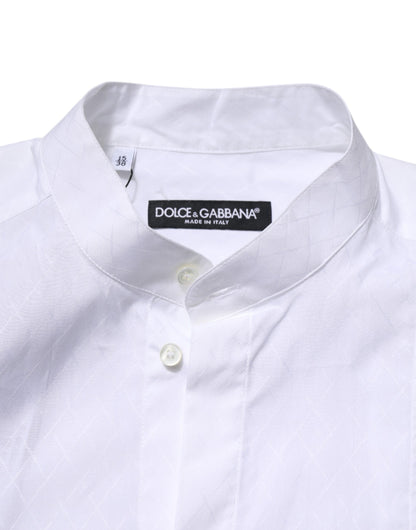 Dolce & Gabbana Weißes Baumwollhemd mit langen Ärmeln und schmalen Ärmeln für formelle Anlässe