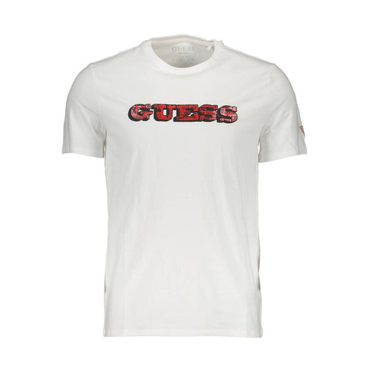 Guess Jeans Weißes Baumwolle Männer T-Shirt
