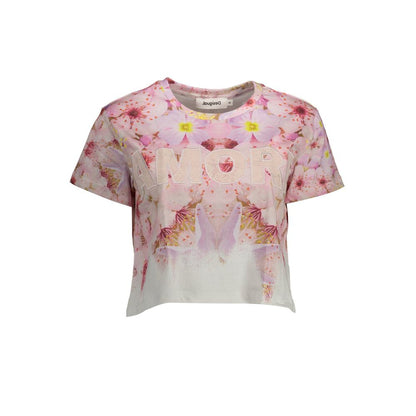 Desigual Rosa Baumwolle Frauen T-Shirt
