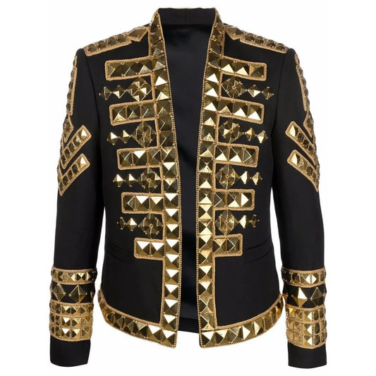 Balmain Schwarzer Acetat-Blazer für Männer