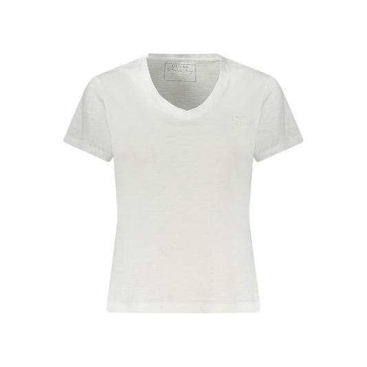 Guess Jeans Weißes T-Shirt aus Baumwolle für Frauen