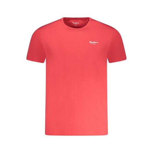 Pepe Jeans Rotes Baumwolle Männer T-Shirt