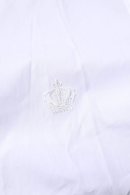 Dolce & Gabbana Weißes Baumwollhemd mit langen Ärmeln GOLD Formelles Hemd