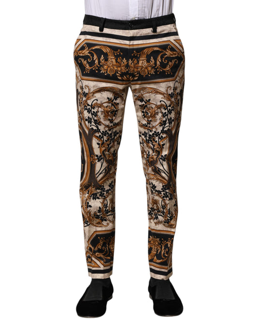 Dolce & Gabbana Multicolor Floral Print Kleid Hose