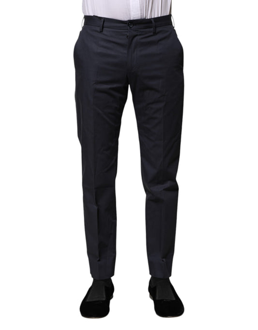Dolce & Gabbana Dunkelblaue formelle Hose aus Baumwolle