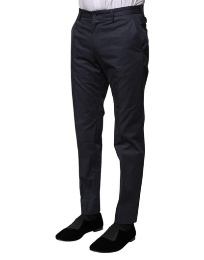 Dolce & Gabbana Dunkelblaue formelle Hose aus Baumwolle