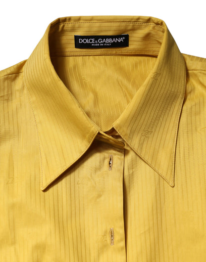 Dolce & Gabbana Senfkragen Kurzärmeliges Blusentop