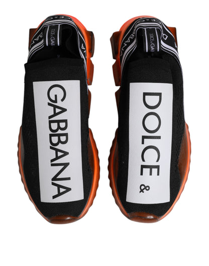 Dolce & Gabbana Schwarz Weiß Slip On Sorrento Sneakers Schuhe