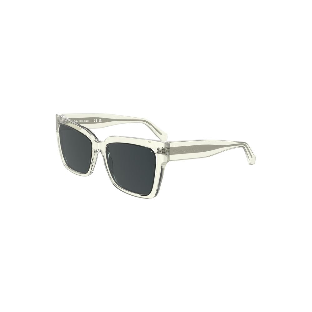 Calvin Klein Transparente Plastik-Sonnenbrille für Männer