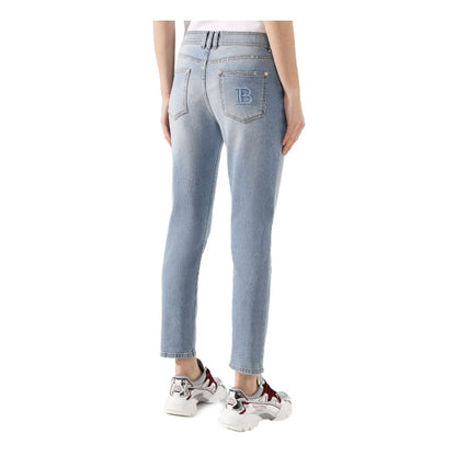 Balmain Blaue Baumwolljeans &amp