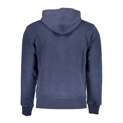 La Martina Blauer Baumwollpullover mit Kapuze für Männer