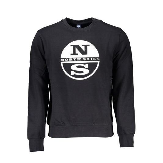 North Sails Schwarzer Baumwollpullover für Männer