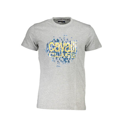 Cavalli Class Braunes Baumwoll-T-Shirt für Männer