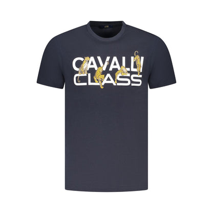 Cavalli Class Blau Baumwolle Männer T-Shirt