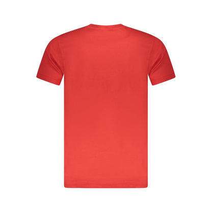 Cavalli Class Rotes Baumwolle Männer T-Shirt
