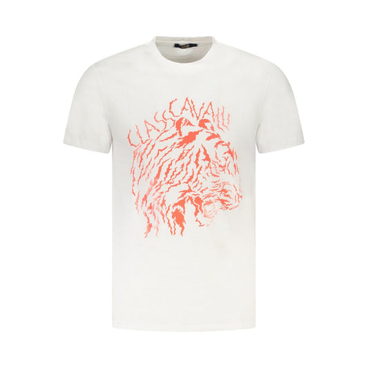 Cavalli Class Weißes Baumwolle Männer T-Shirt