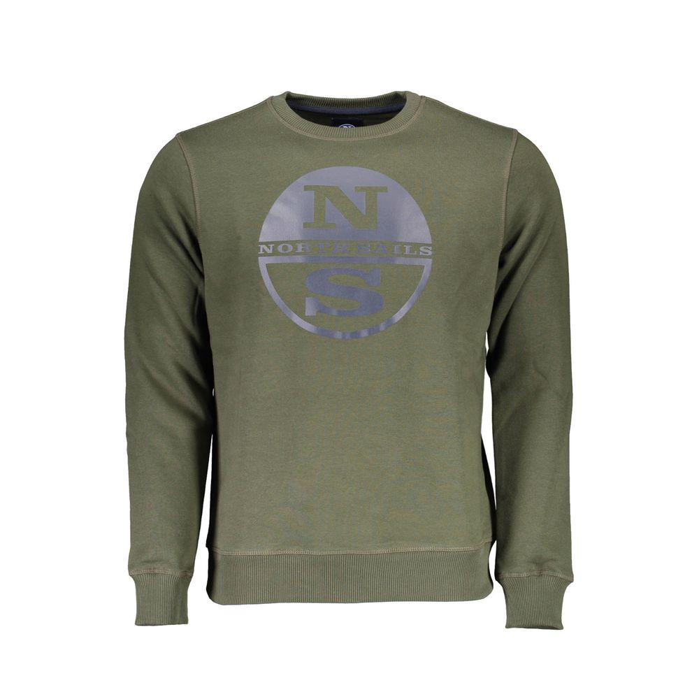 North Sails Grüner Baumwollpullover für Männer