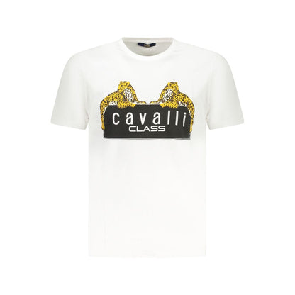 Cavalli Class T-Shirt aus weißer Baumwolle