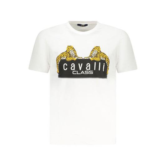 Cavalli Class T-Shirt aus weißer Baumwolle
