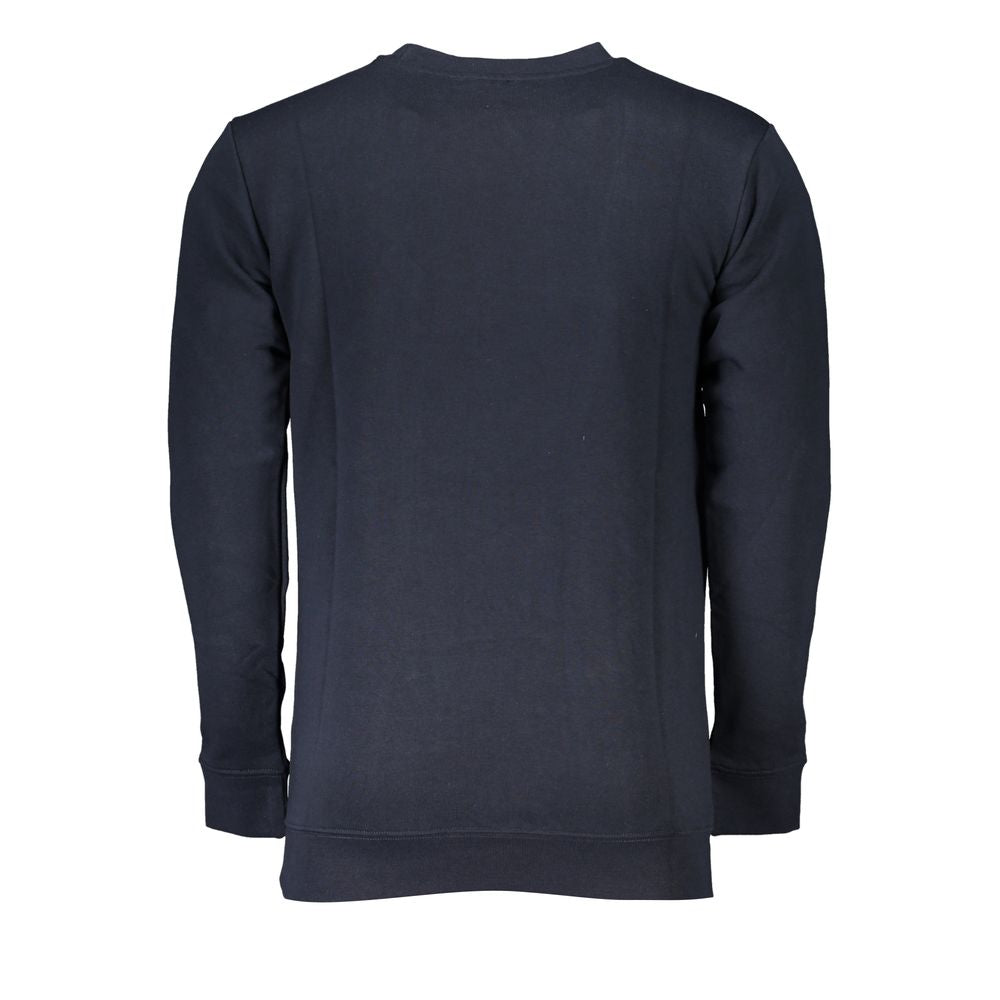 Cavalli Class Blauer Baumwollpullover für Männer
