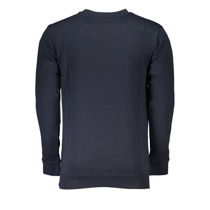 Cavalli Class Blauer Baumwollpullover für Männer